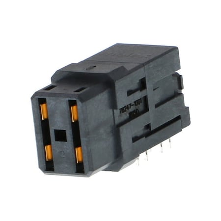 Molex Board Connector, 4 Contact(S), Male, Right Angle, 0.205 Inch Pitch, Press Fit Terminal, Locking,  782471001